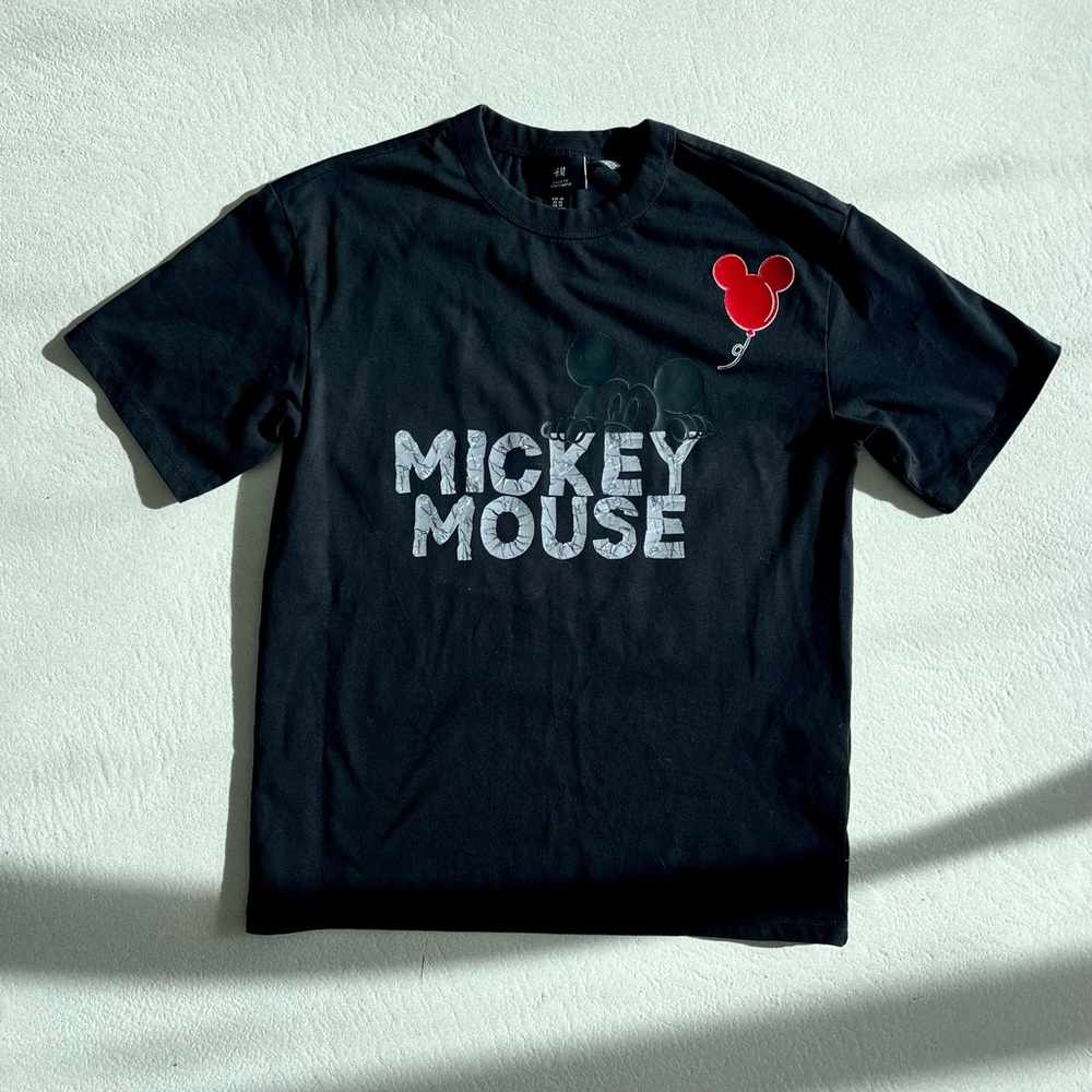 Custom Mickey Mouse Heavyweight T-Shirt with Red Balloon